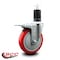 Service Caster 5'' Red Poly Swivel 1-5/8'' Expanding Stem Caster Total Lock Brake SCC-EXTTL20S514-PPUB-RED-158 - alternate 3